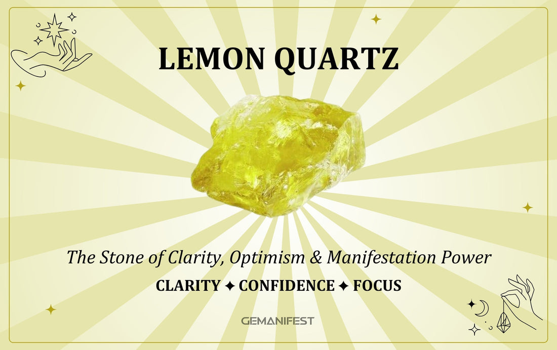 Lemon Quartz crystal – A gemstone for mental clarity, manifestation focus, and vibrant optimism.