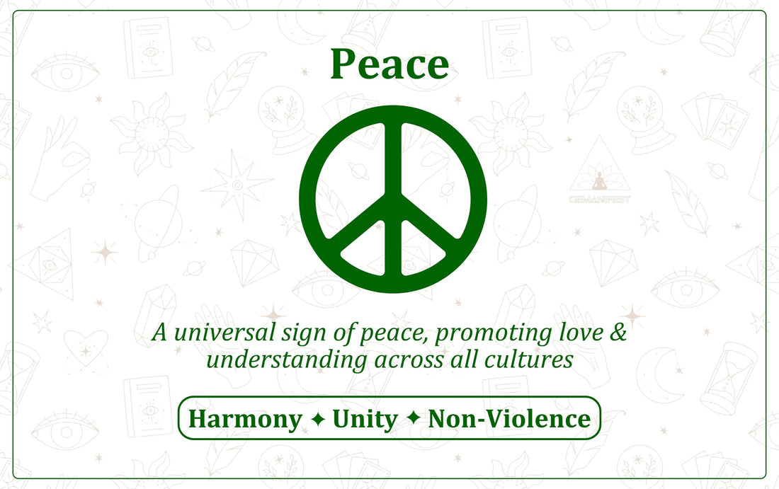 Peace symbol – A sacred emblem of manifestation, harmony, and spiritual balance.