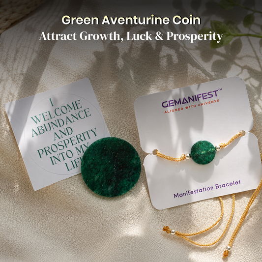 Green Aventurine Coin – Attract Growth, Luck & Prosperity