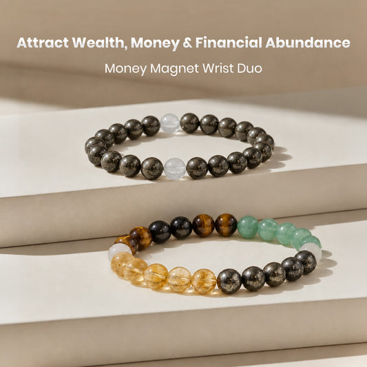 Attract Wealth, Money & Financial Abundance – Money Magnet Wrist Duo
