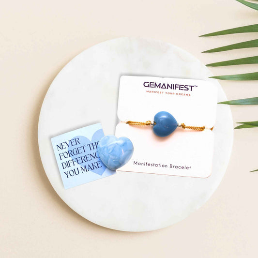 Blue Opal Heart Gift Set1