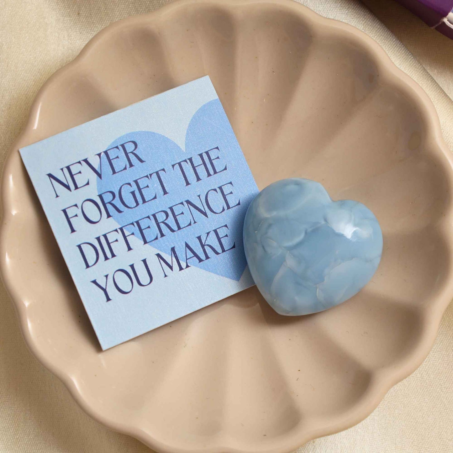 Blue Opal Heart Gift Set