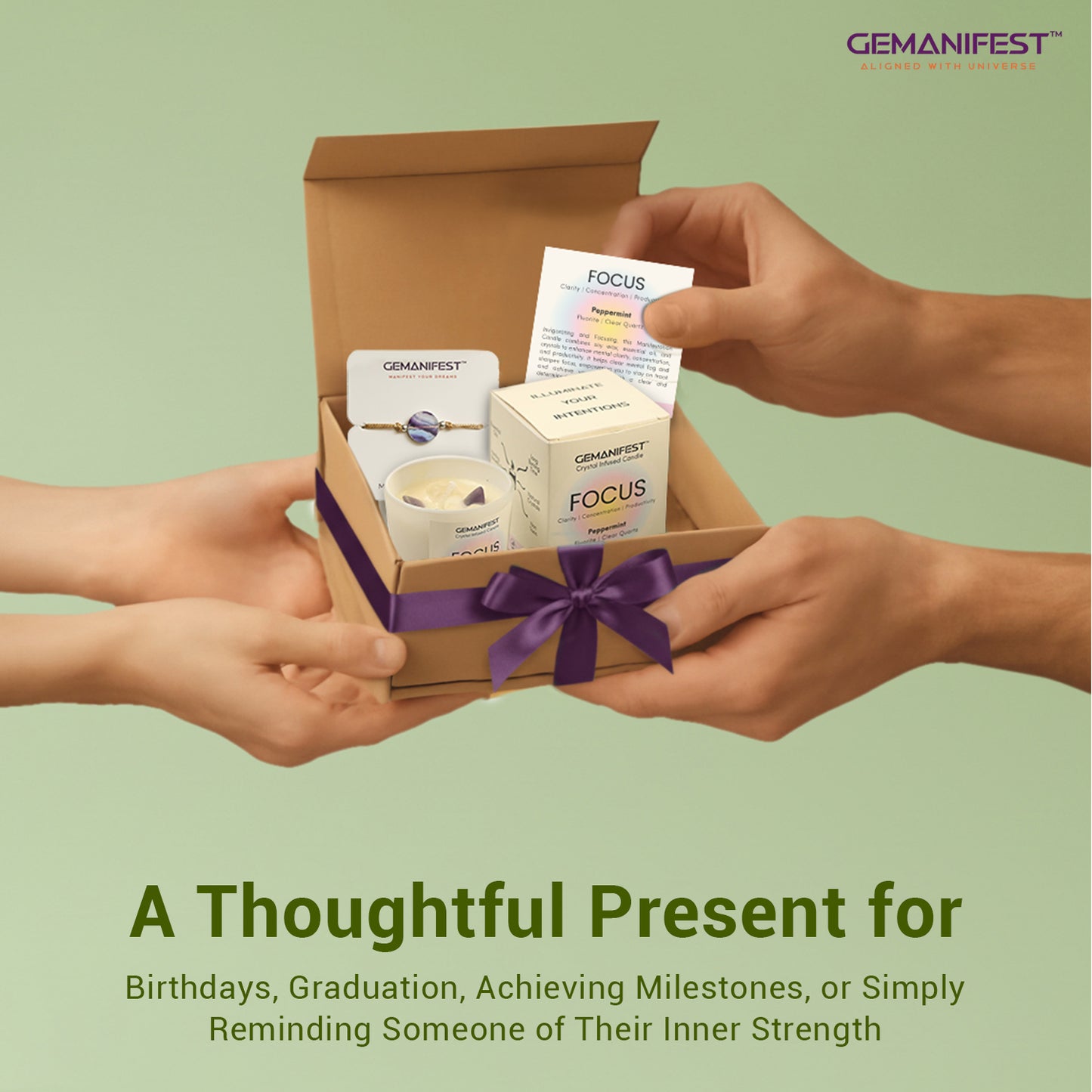 Focus Manifestation Candle for Clarity & Concentration