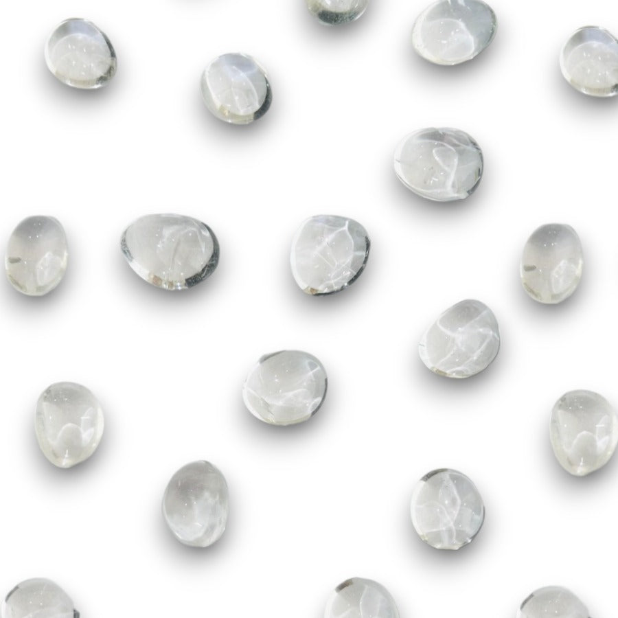 Clear quartz tumble