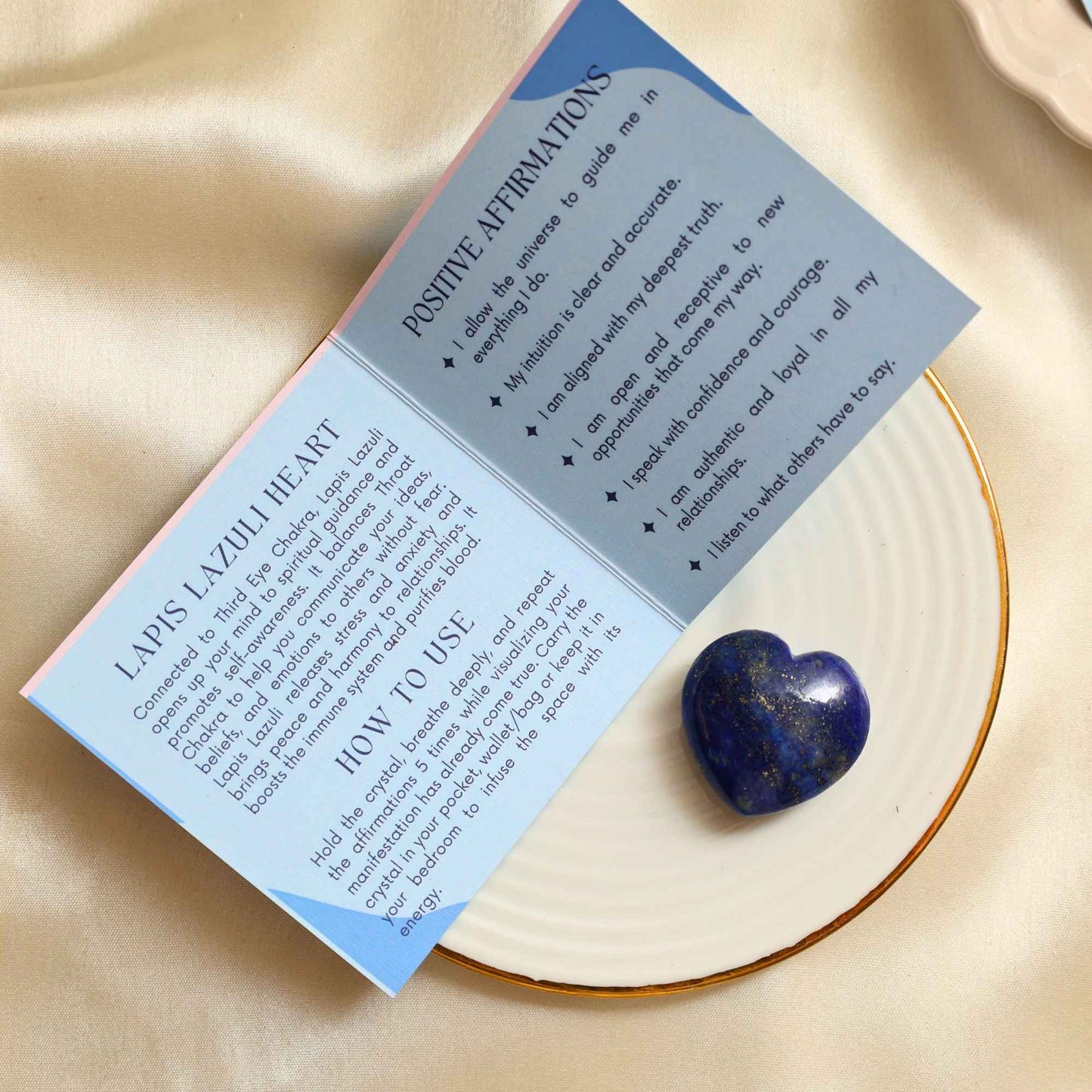 Lapis Lazuli Heart Gift Set