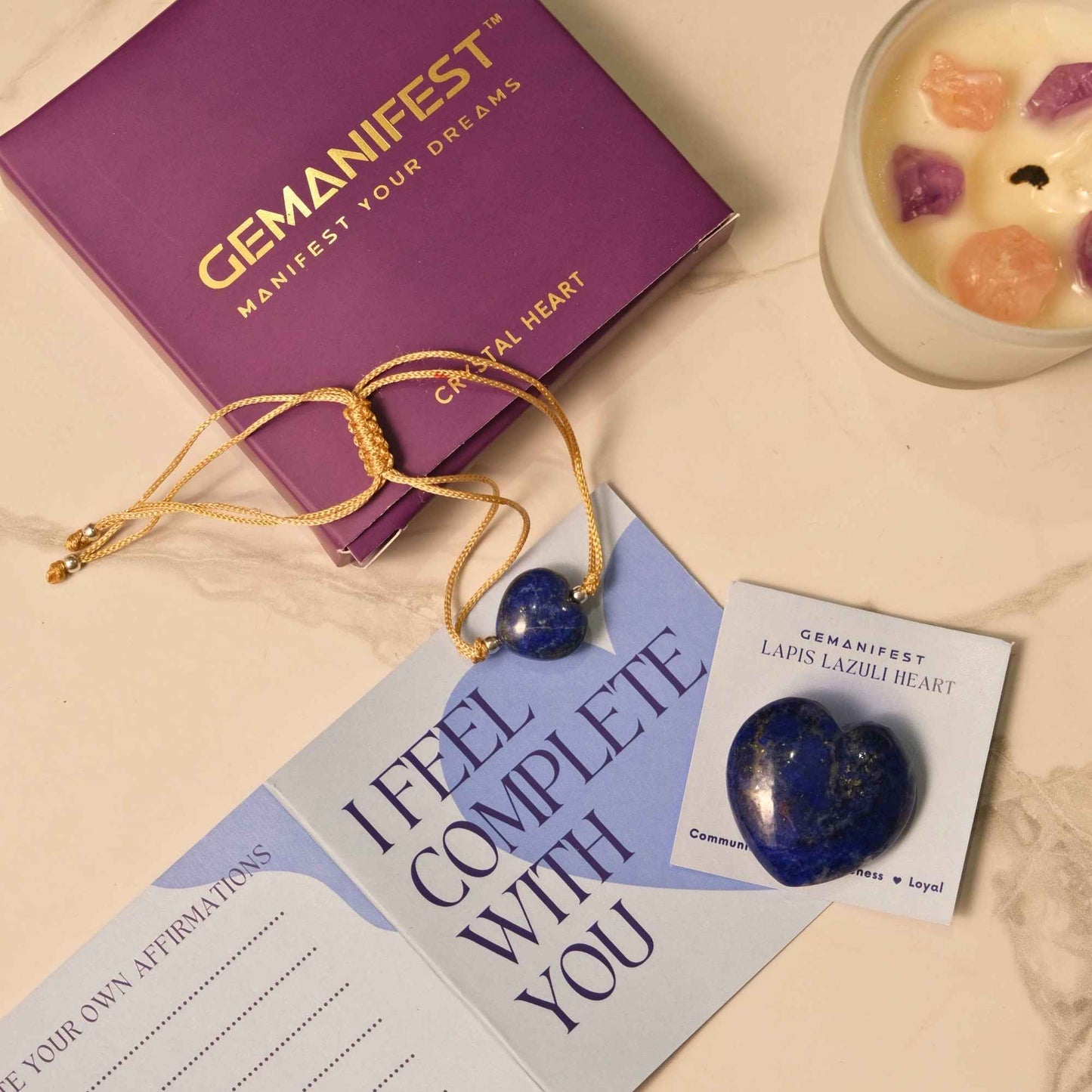 Lapis Lazuli Heart Gift Set