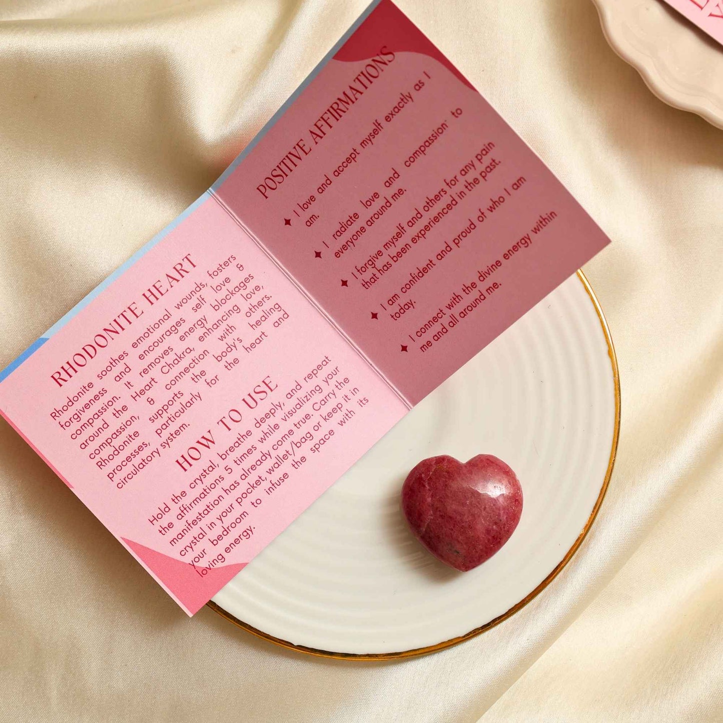 Rhodonite Heart Gift Set 3