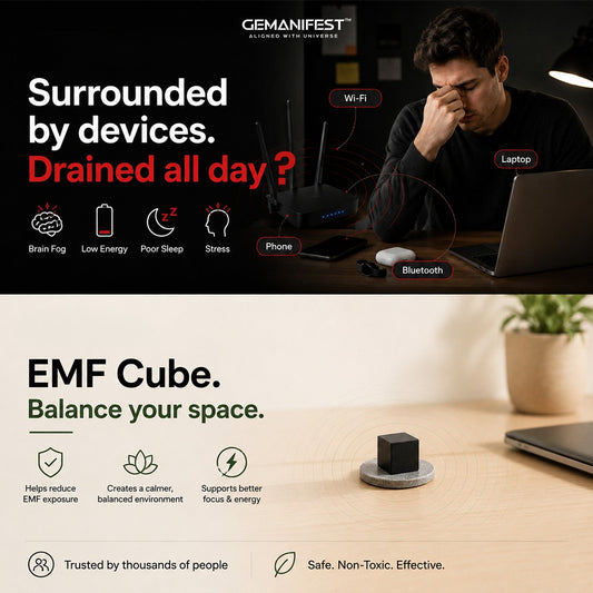 Shungite EMF Protection Cube For Home and Office Radiation Protection