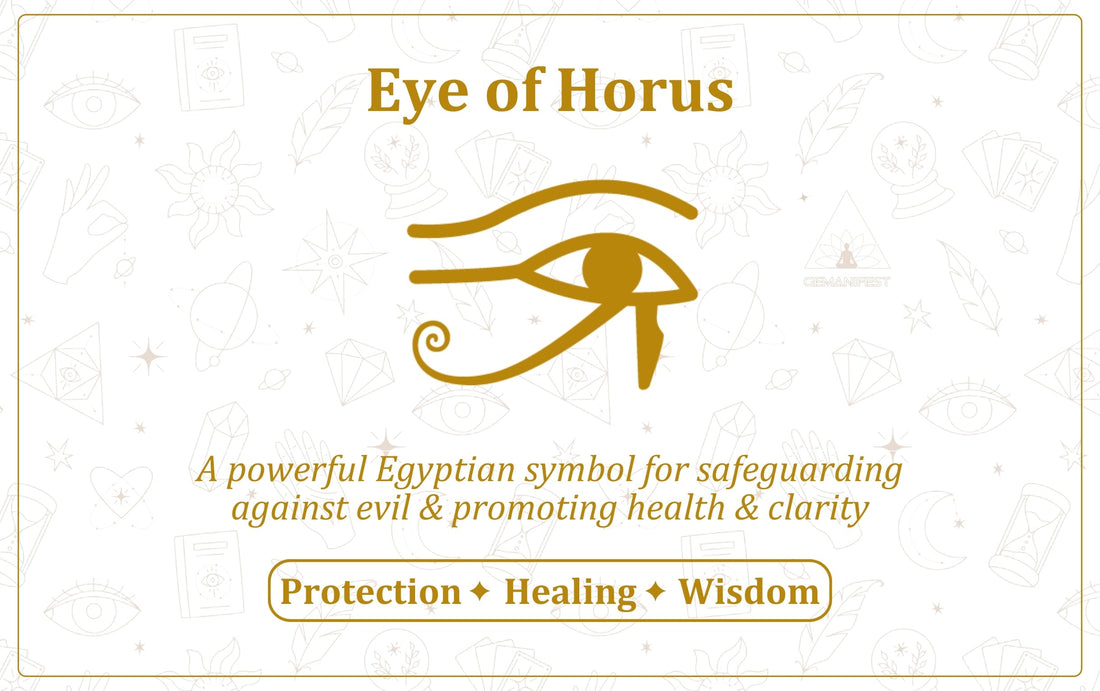 Eye of Horus symbol – A sacred emblem of protection, wisdom, and manifestation energy.