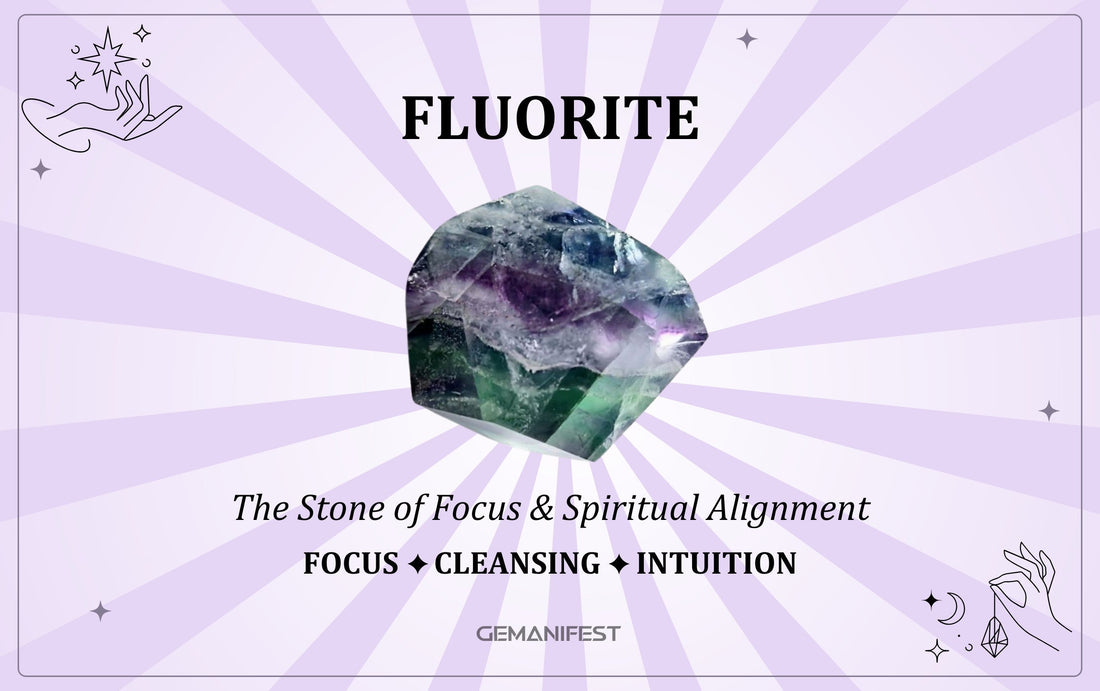 Fluorite crystal meaning – The Stone of Focus & Spiritual Alignment, used for mental clarity, energy cleansing, and intuition.