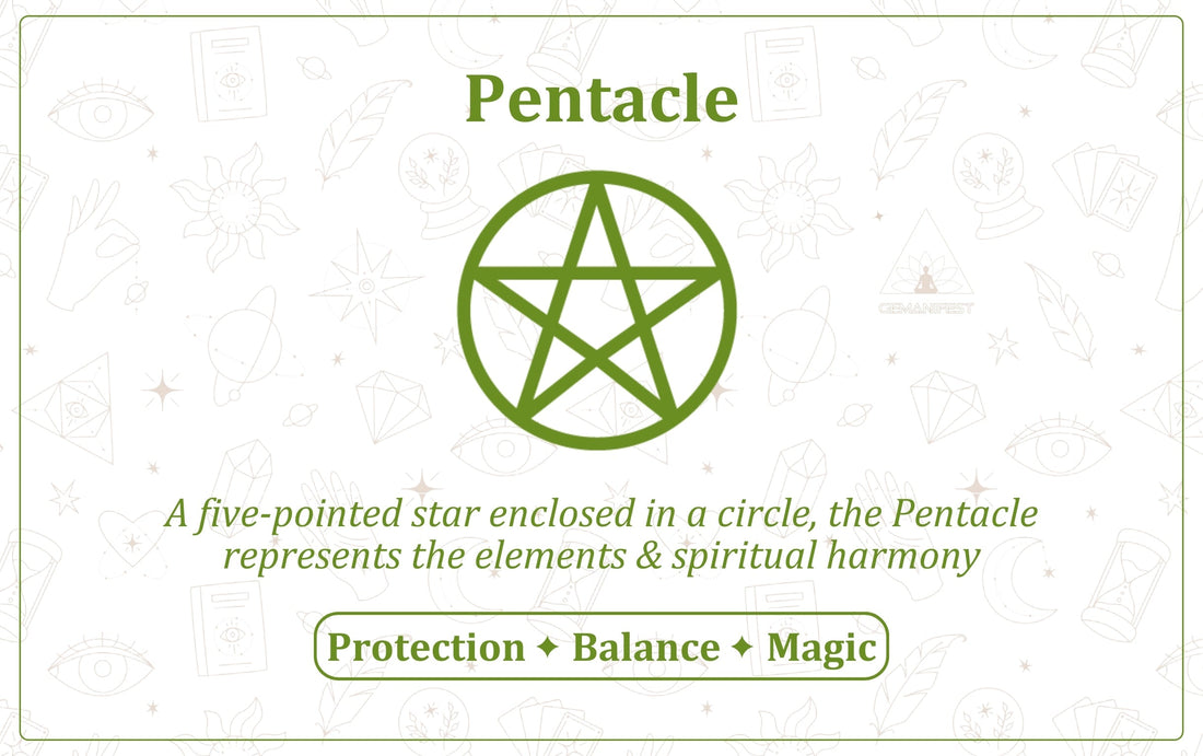 Pentacle symbol – A sacred emblem of manifestation, protection, and spiritual balance.