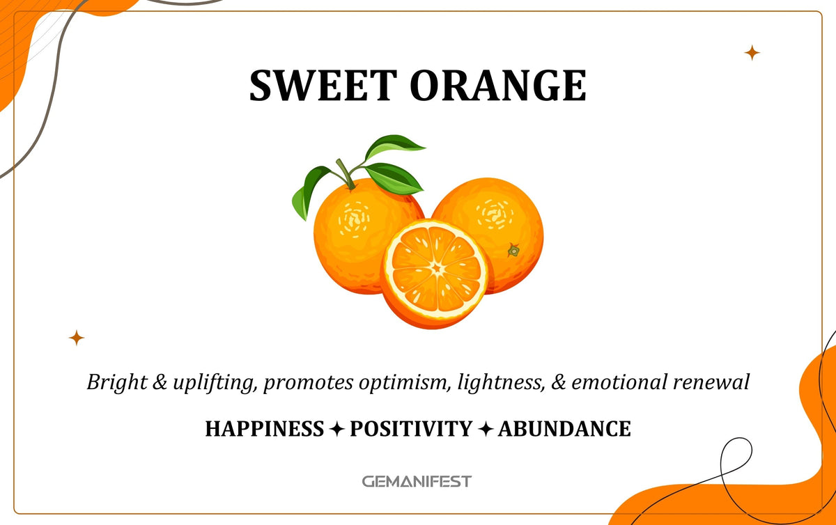 Sweet Orange scent – A fragrance for joy, positivity, and manifestation energy.