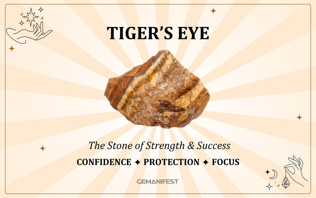 Tiger’s Eye crystal meaning - The Stone of Strength & Success, used for Manifesting confidence, wealth, and personal power.