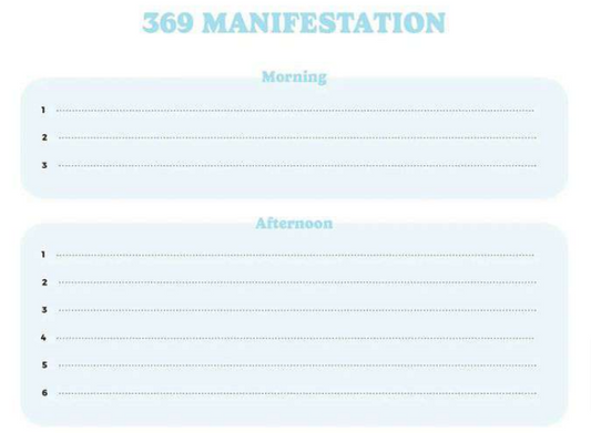 369 Manifestation Technique Workbook