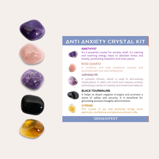 Anti Anxiety Crystal Set | Feel Calm and Less Stressed