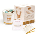 Gemanifest candle features - 2 oz soy wax, natural essential oil, and 14-hour burn time on a neutral background.