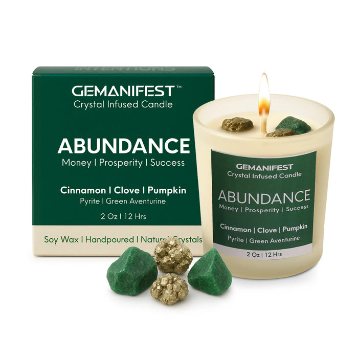 Abundance Manifestation Candle for Prosperity & Wealth