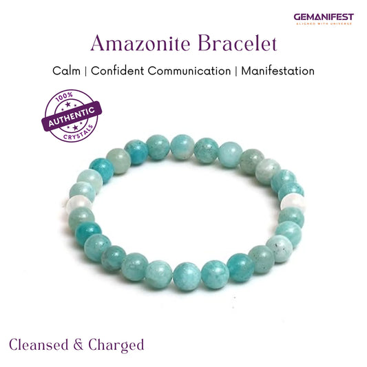 Amazonite Manifestation Bracelet for Calm & Confidence