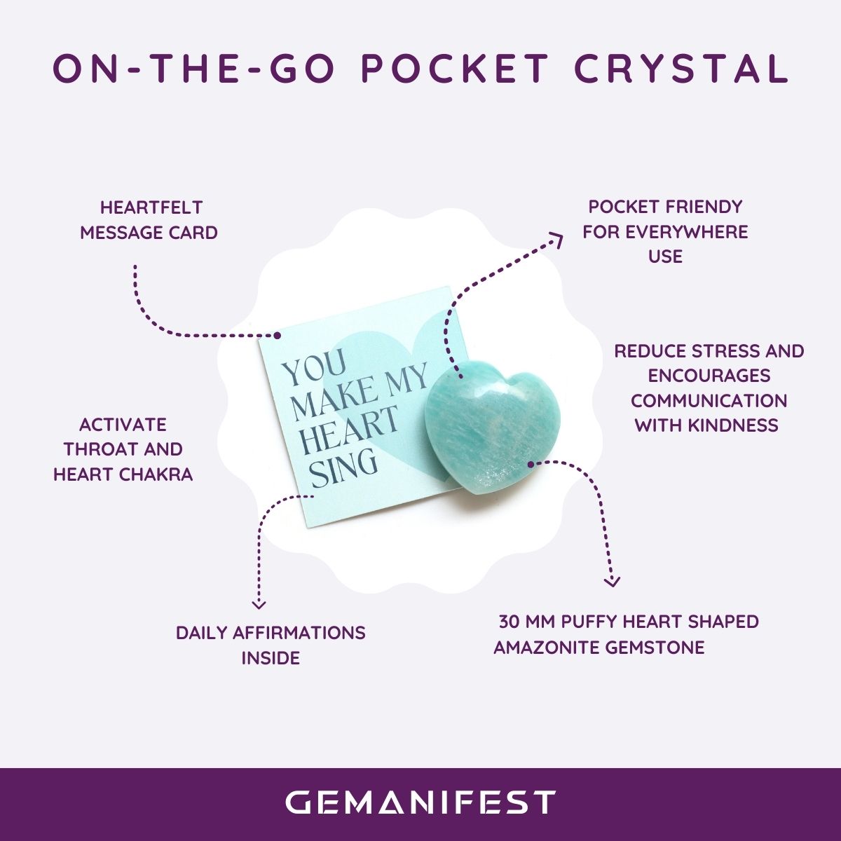 Amazonite Heart Gift Set