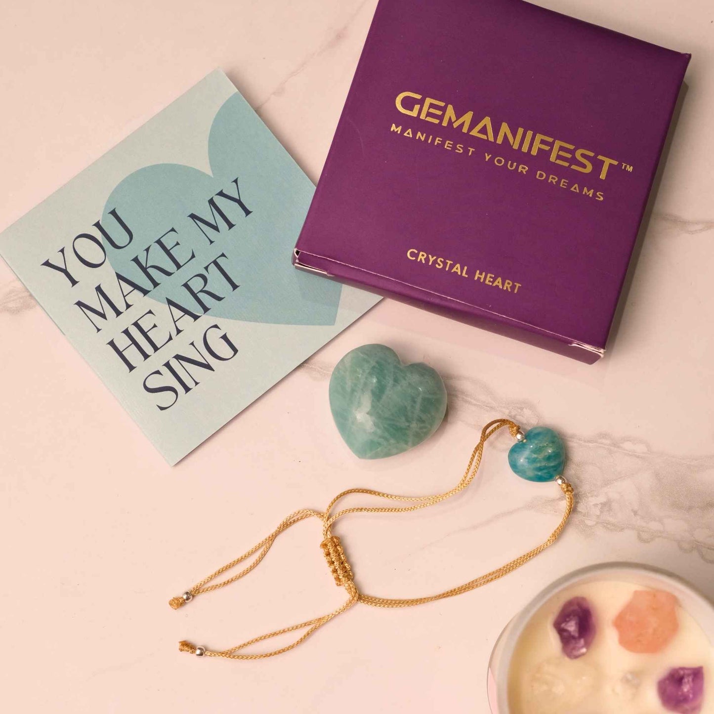 Amazonite Heart Gift Set