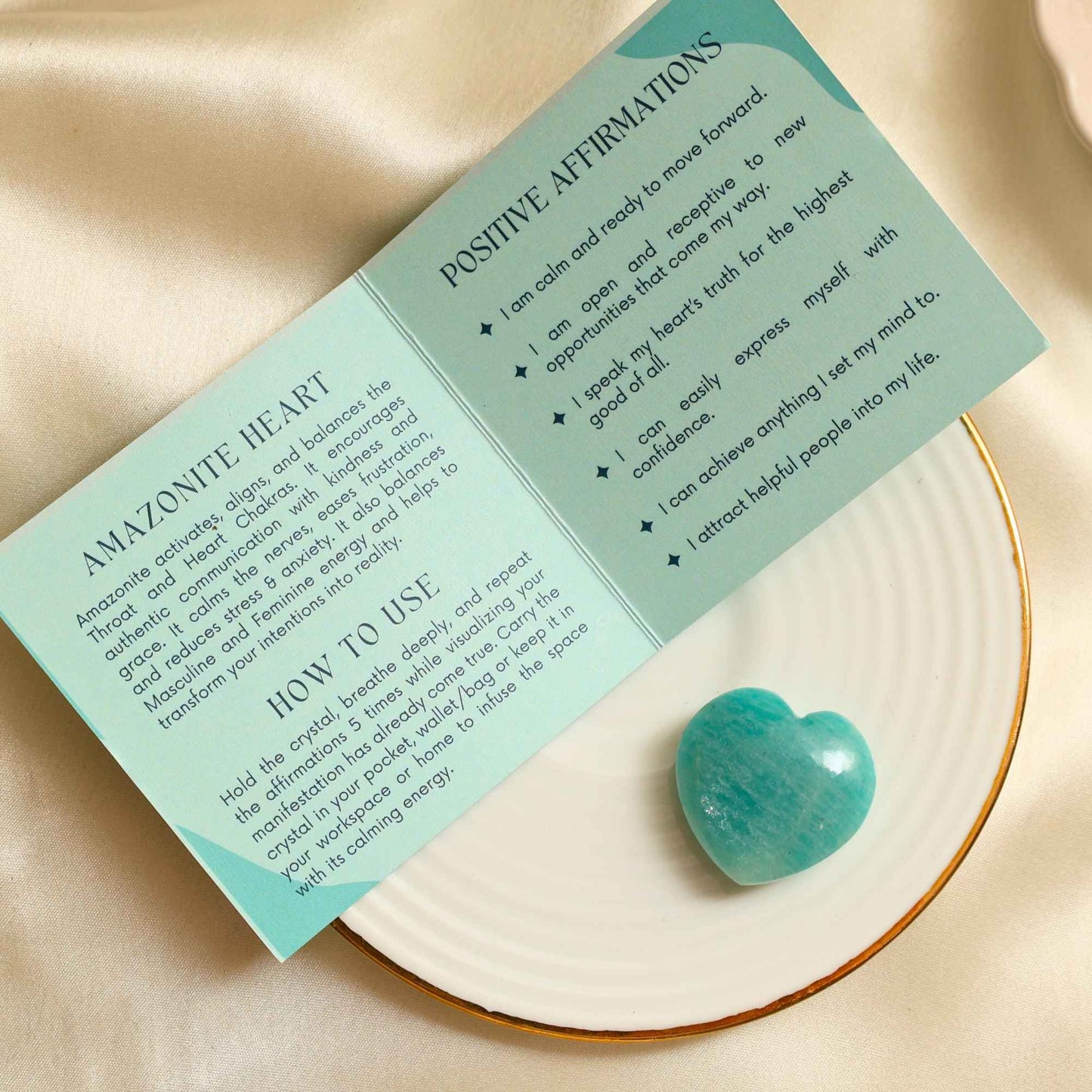Amazonite Heart Gift Set
