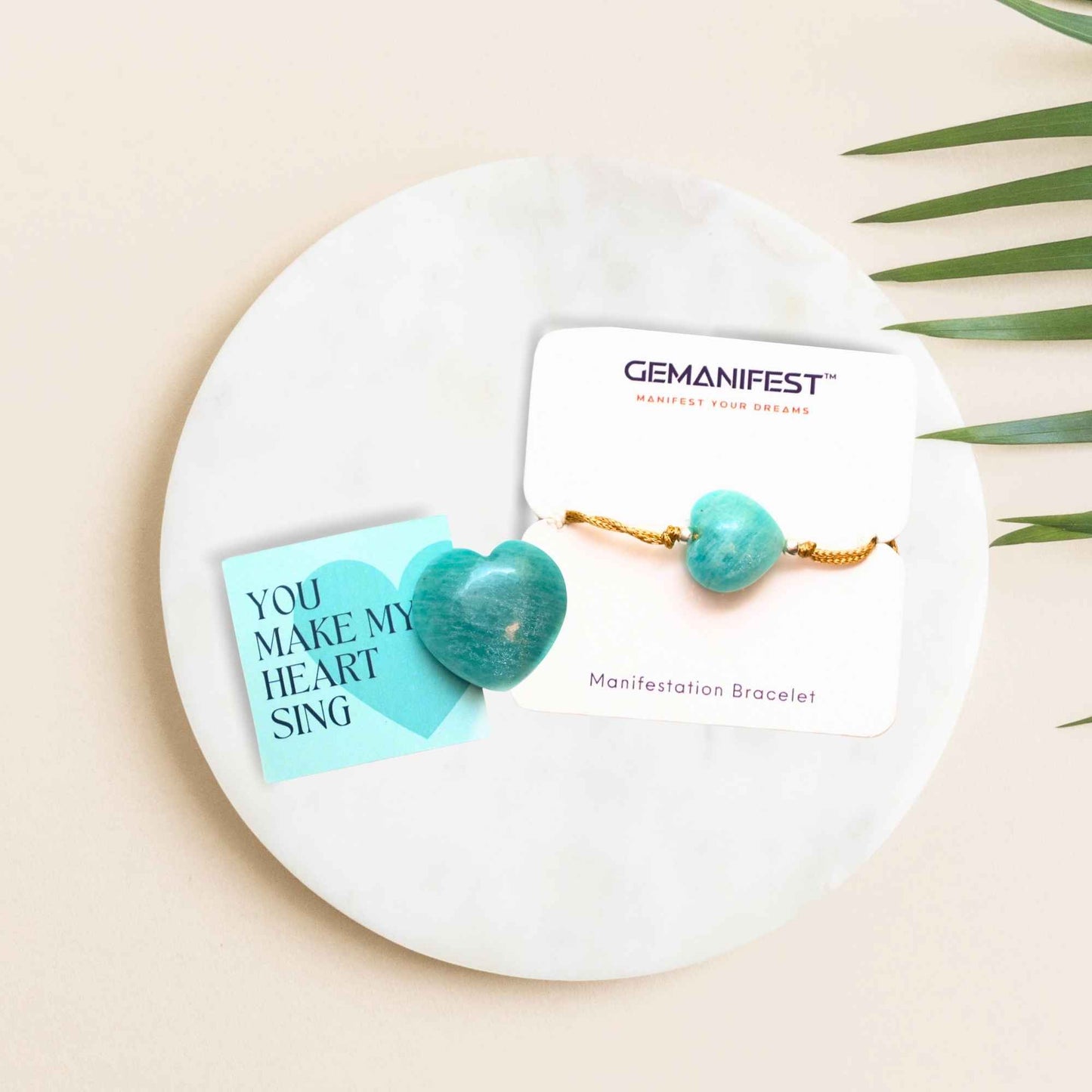 Amazonite Heart Gift Set