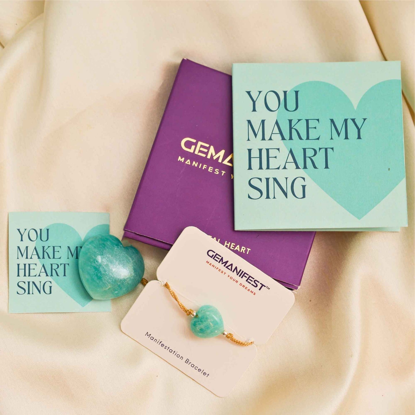 Amazonite Heart Gift Set