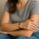 Model Shoot wearing Amethyst Bracelet