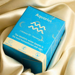 Aquarius Zodiac Manifestation Candle with gift ready packaging box for intuition and innovation.