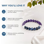Aquarius Zodiac Bracelet – Amethyst & Sodalite for Clarity