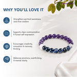Aquarius Zodiac Bracelet – Amethyst & Sodalite for Clarity