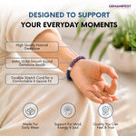 Aquarius Zodiac Bracelet – Amethyst & Sodalite for Clarity
