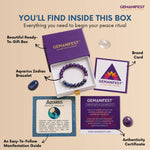 Aquarius Zodiac Bracelet – Amethyst & Sodalite for Clarity