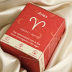 Aries Zodiac Manifestation Candle with gift ready packaging box for courage and success.