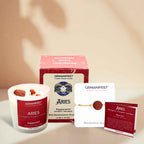 Aries Zodiac Manifestation Candle with full kit set for courage and success.