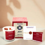 Aries Zodiac Manifestation Candle with full kit set for courage and success.