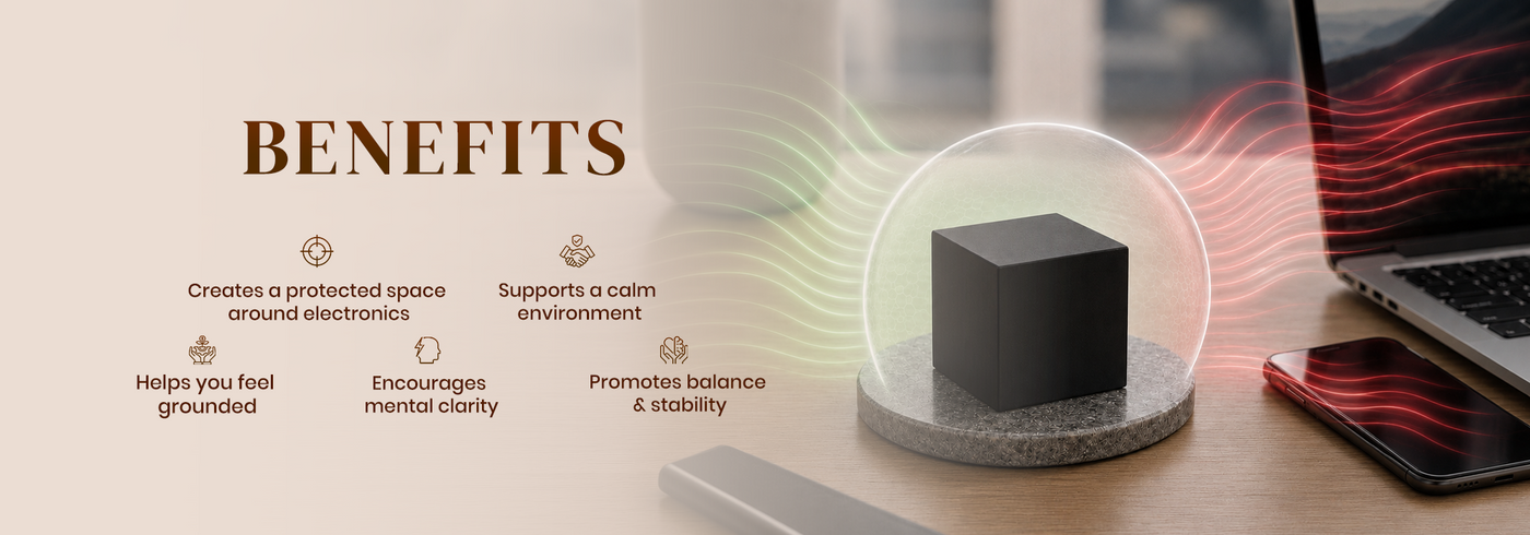 Shungite EMF Protection Cube For Home and Office Radiation Protection