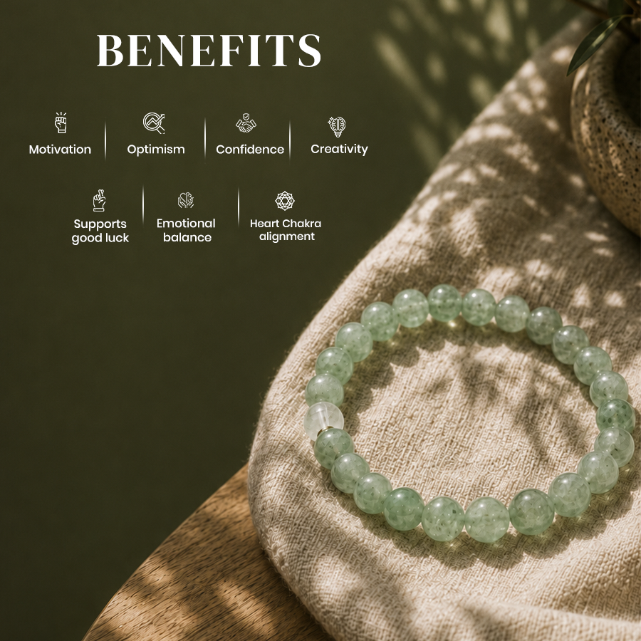 Green Aventurine Bracelet for Career Growth & Luck