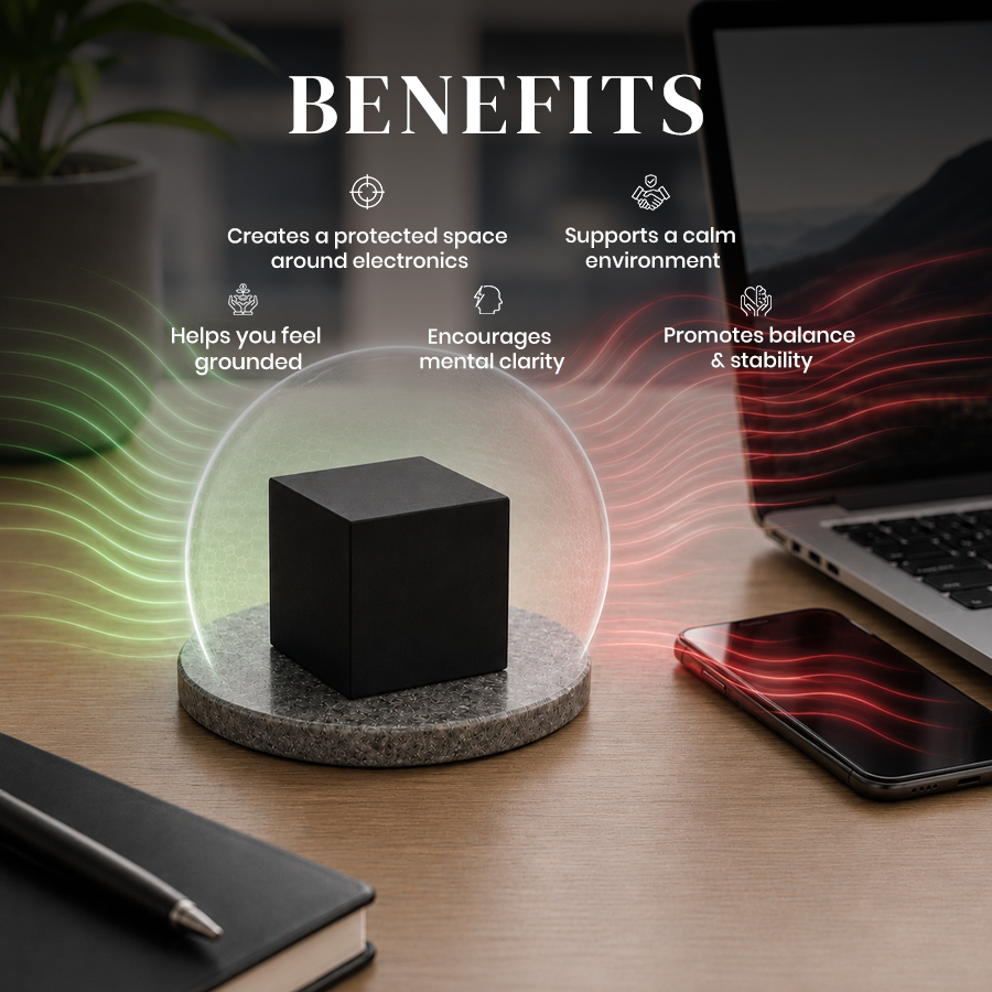 Shungite EMF Protection Cube For Home and Office Radiation Protection