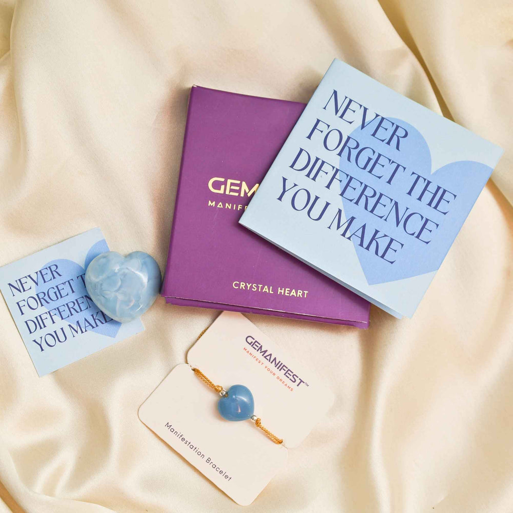 Blue Opal Heart Gift Set1