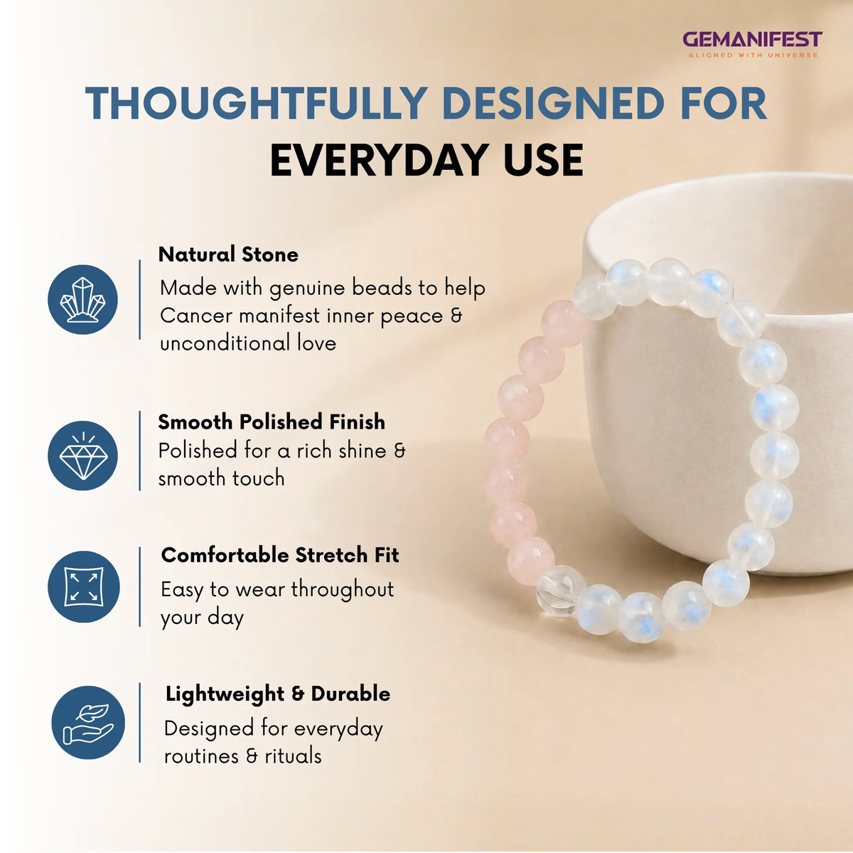 Cancer Zodiac Bracelet – Intuition & Emotional Balance