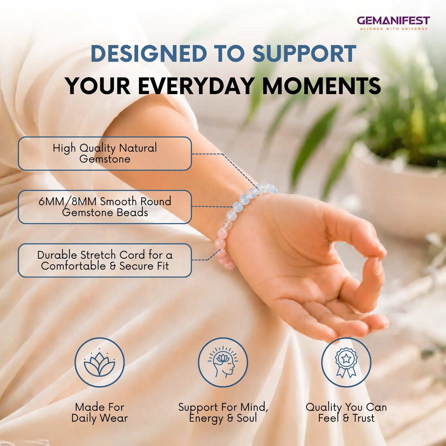 Cancer Zodiac Bracelet – Intuition & Emotional Balance