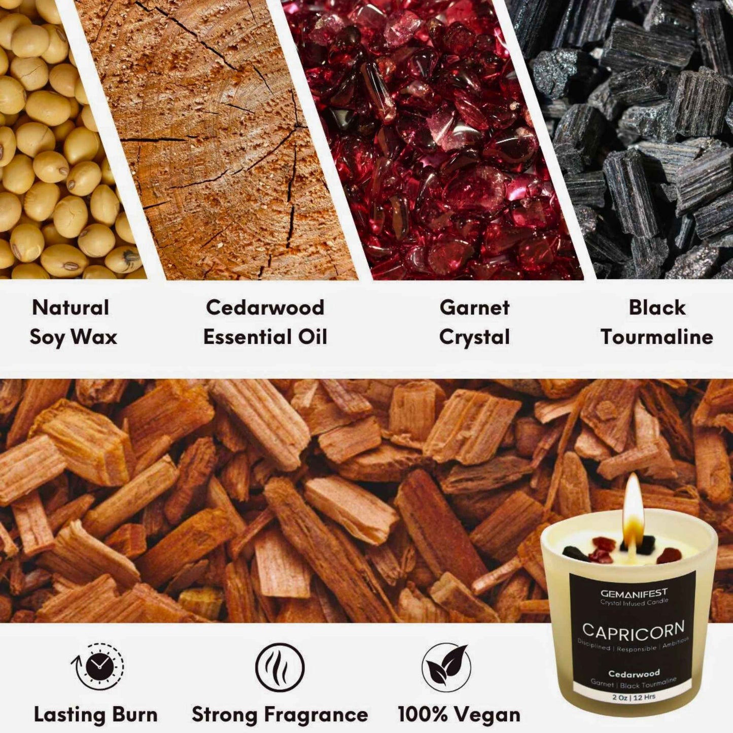 Capricorn Zodiac Manifestation Candle
