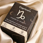 Capricorn Zodiac Manifestation Candle with gift ready packaging box for discipline and protection.