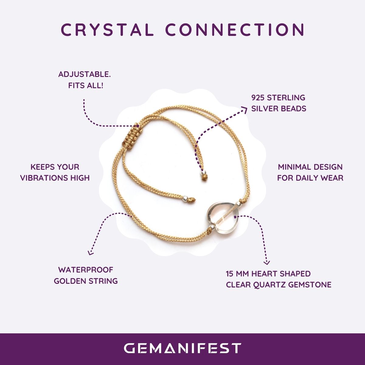 Clear Quartz Heart Gift Set