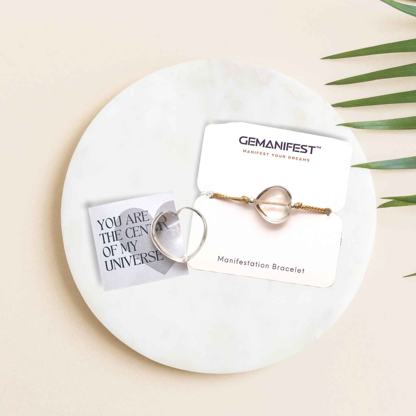 Clear Quartz Heart Gift Set