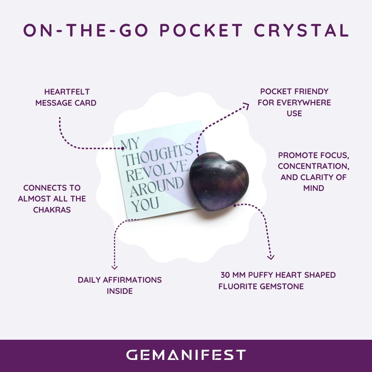 Fluorite Heart Gift Set