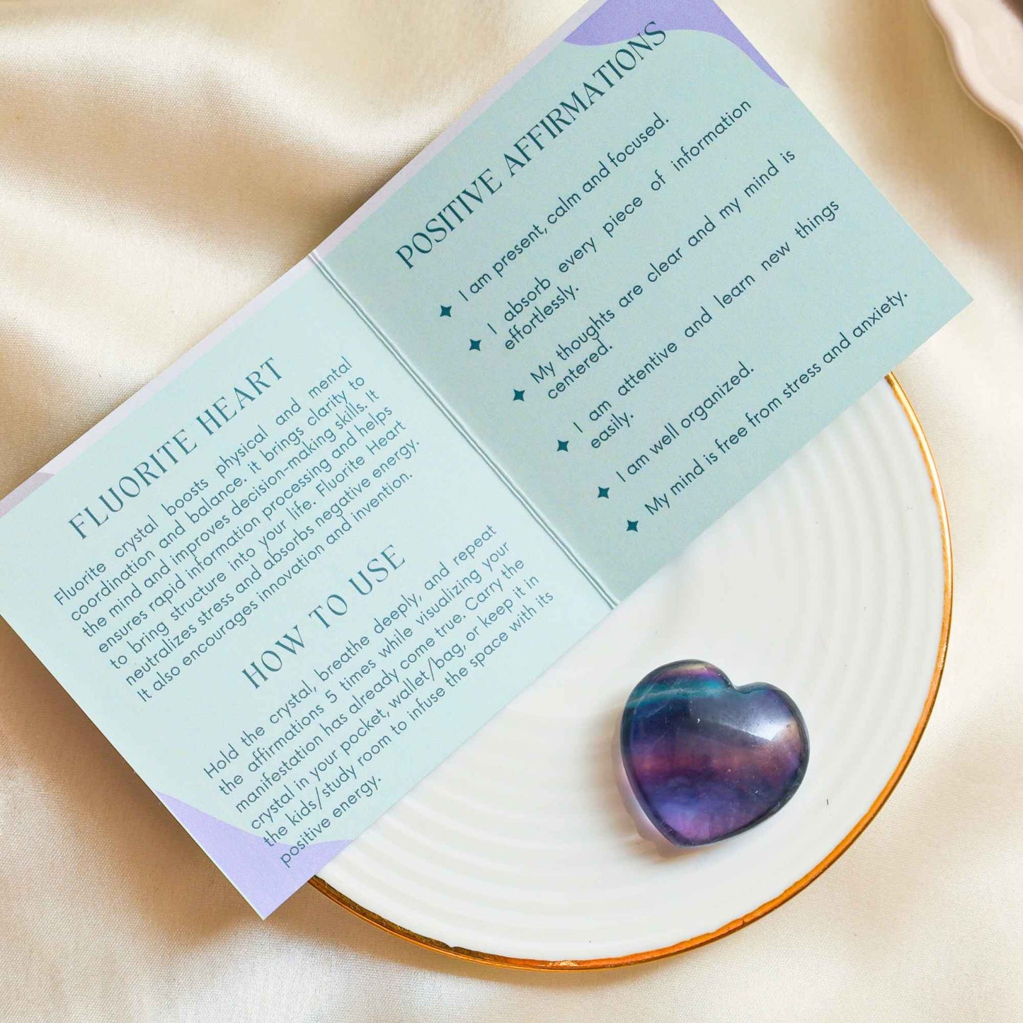 Fluorite Heart Gift Set