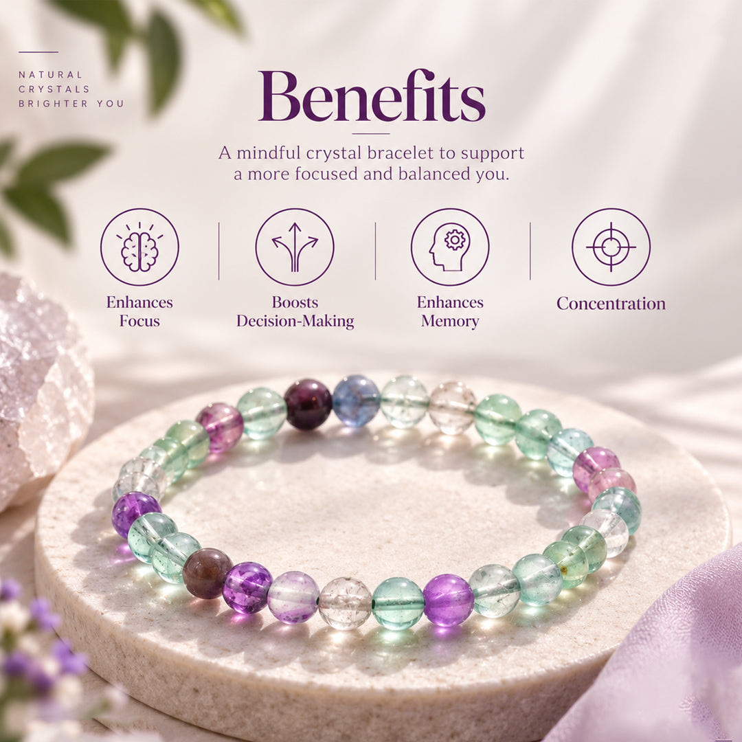 Fluorite Manifestation Bracelet for Focus & Clarity