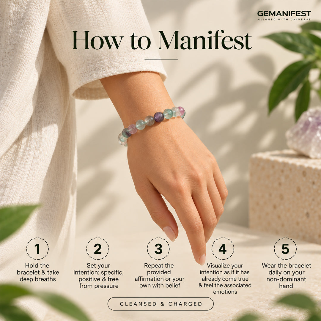 Fluorite Manifestation Bracelet for Focus & Clarity
